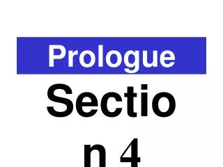 Prologue