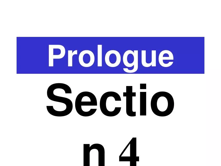 prologue