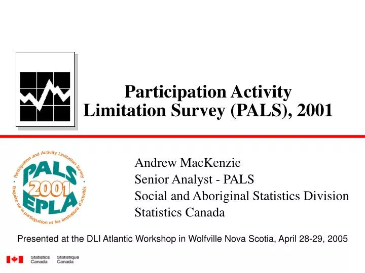 participation activity limitation survey pals 2001
