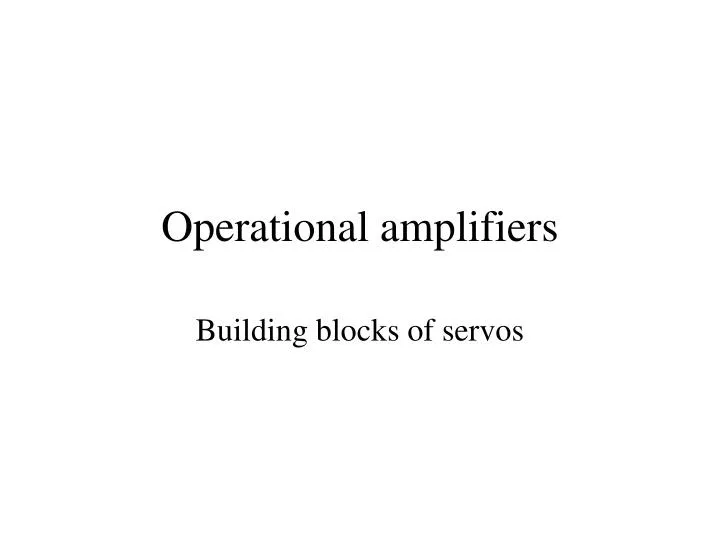 operational amplifiers
