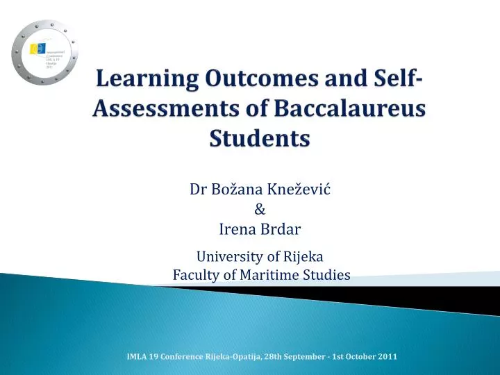 learning outcomes and self assessments of baccalaureus students