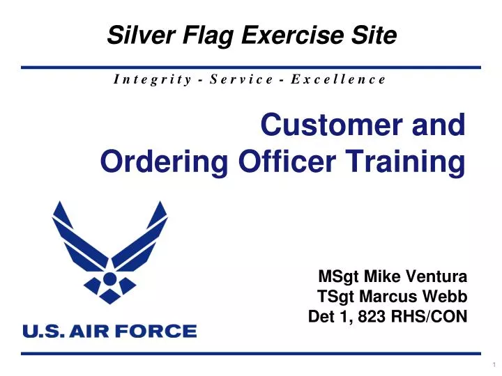 customer and ordering officer training