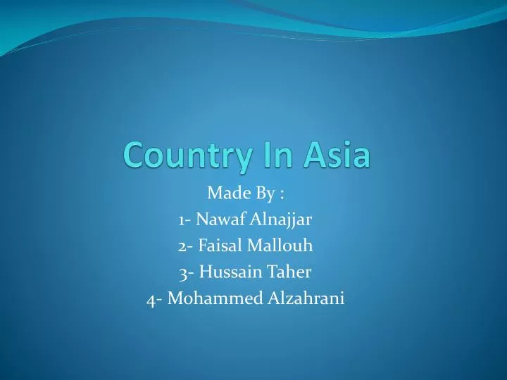 country in asia