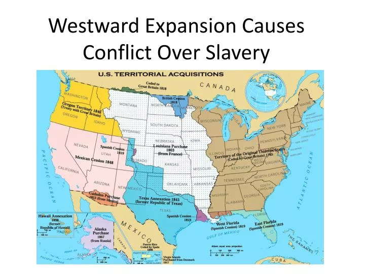 westward expansion causes conflict over slavery