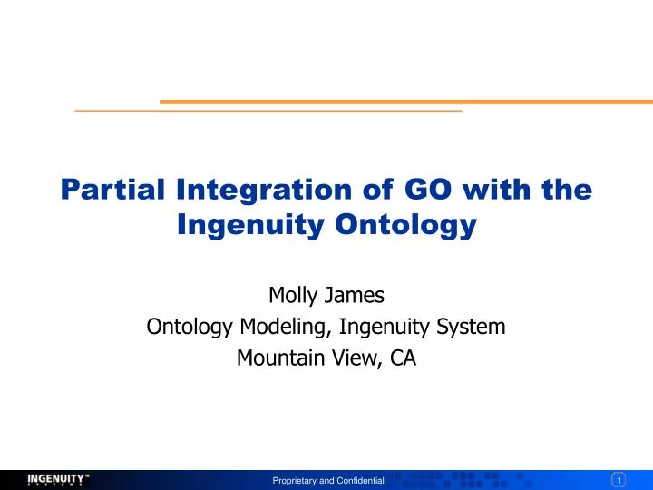 partial integration of go with the ingenuity ontology