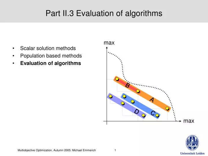 part ii 3 evaluation of algorithms