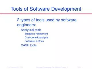 Tools of Software Development