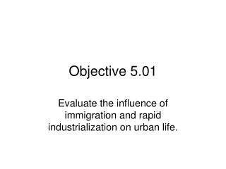 Objective 5.01