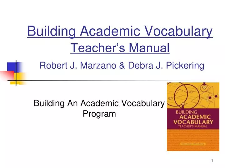 building academic vocabulary teacher s manual robert j marzano debra j pickering