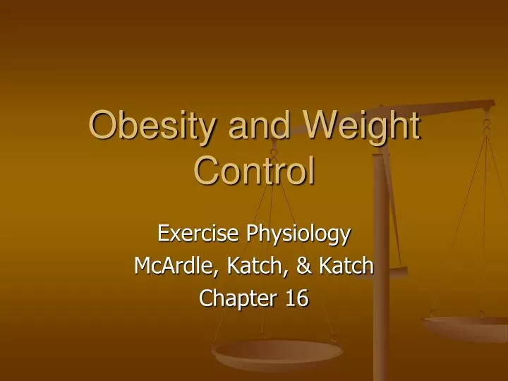 obesity and weight control