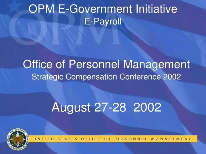 opm e government initiative e payroll