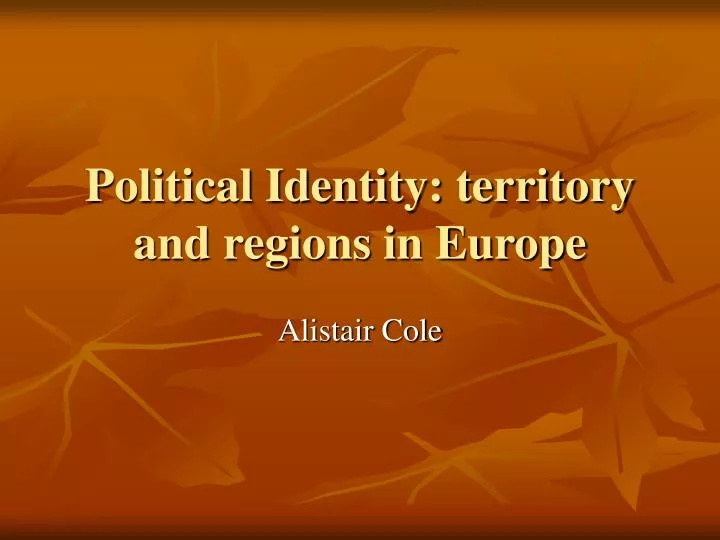 political identity territory and regions in europe
