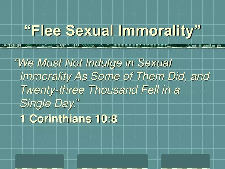flee sexual immorality