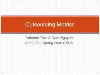 Outsourcing Metrics