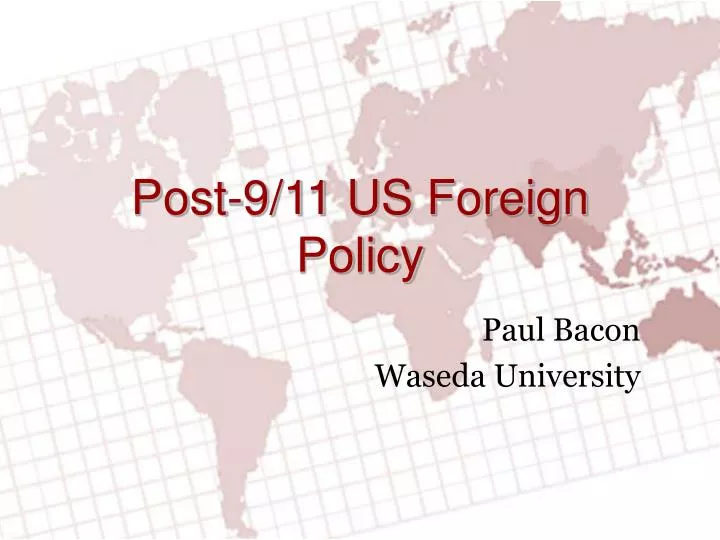 post 9 11 us foreign policy