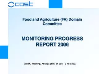 MONITORING PROGRESS REPORT 2006