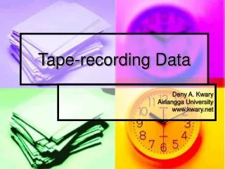 Tape-recording Data