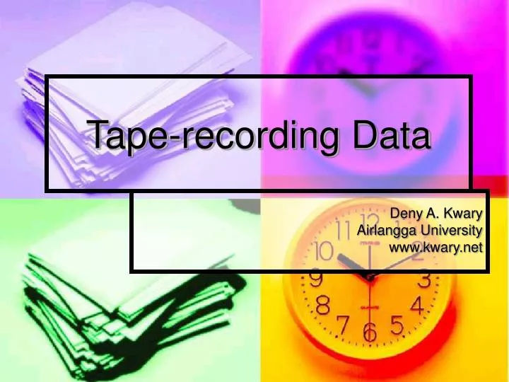 tape recording data