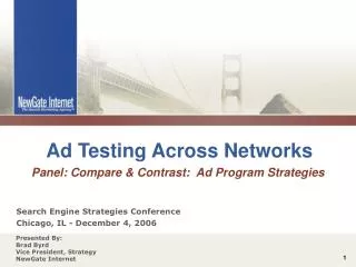Ad Testing Across Networks