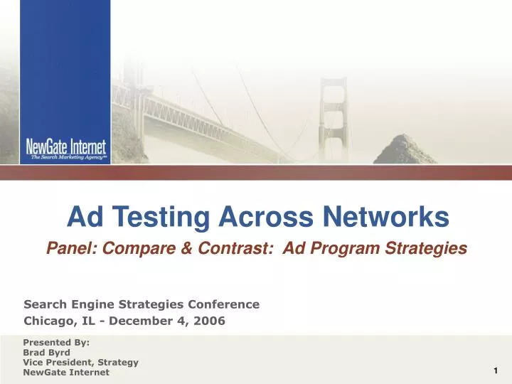 ad testing across networks