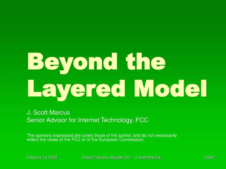 beyond the layered model