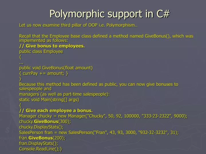 polymorphic support in c