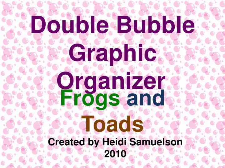 double bubble graphic organizer