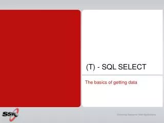 (T) - SQL SELECT