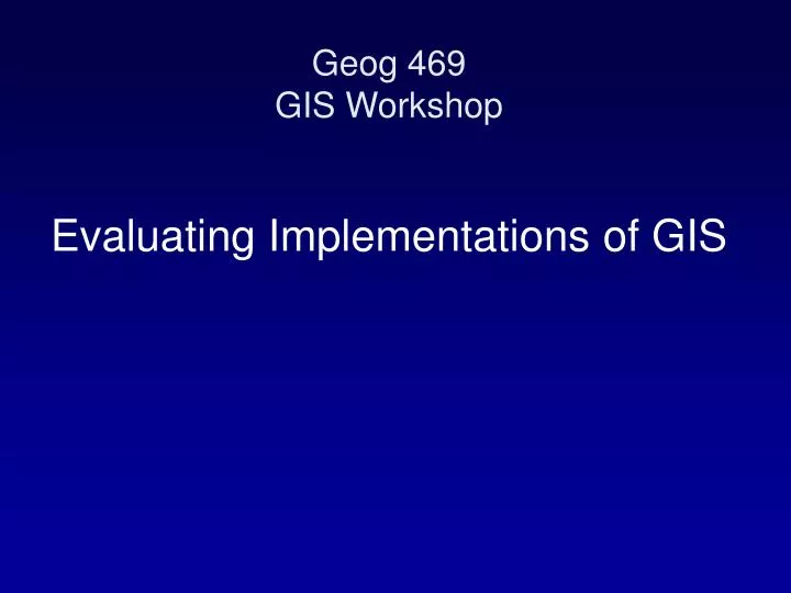 geog 469 gis workshop