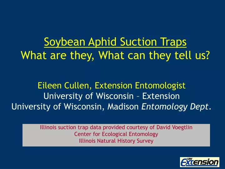 soybean aphid suction traps what are they what can they tell us