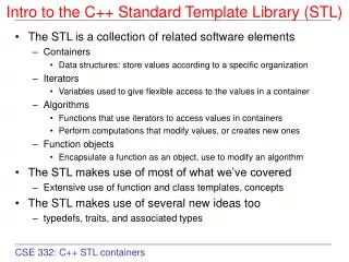 Intro to the C++ Standard Template Library (STL)