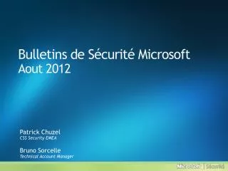 bulletins de s curit microsoft aout 2012