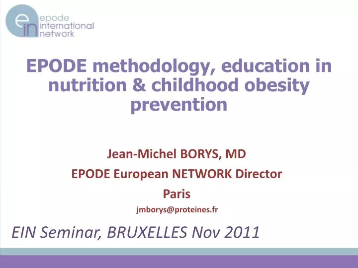 epode methodology education in nutrition childhood obesity prevention