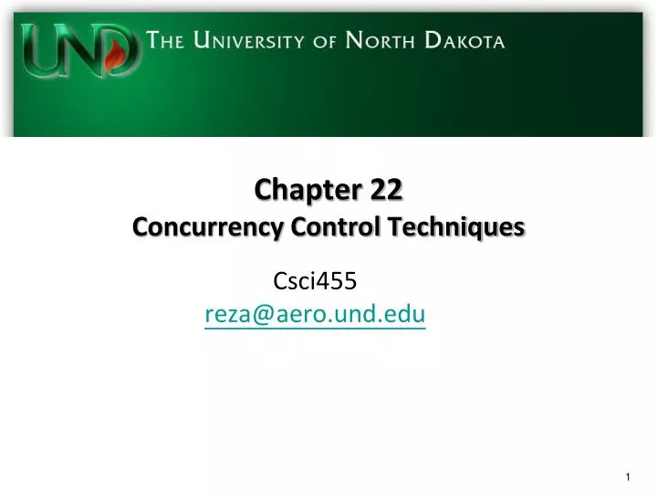 chapter 22 concurrency control techniques