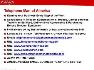 Telephone Man of America