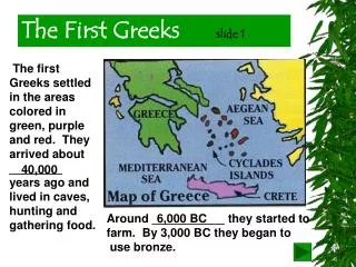 The First Greeks slide 1