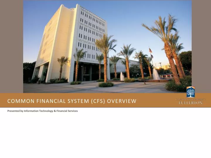 common financial system cfs overview