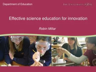 Effective science education for innovation