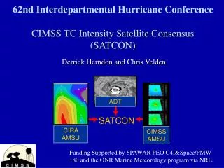 62nd Interdepartmental Hurricane Conference CIMSS TC Intensity Satellite Consensus (SATCON)