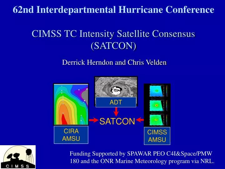 62nd interdepartmental hurricane conference cimss tc intensity satellite consensus satcon
