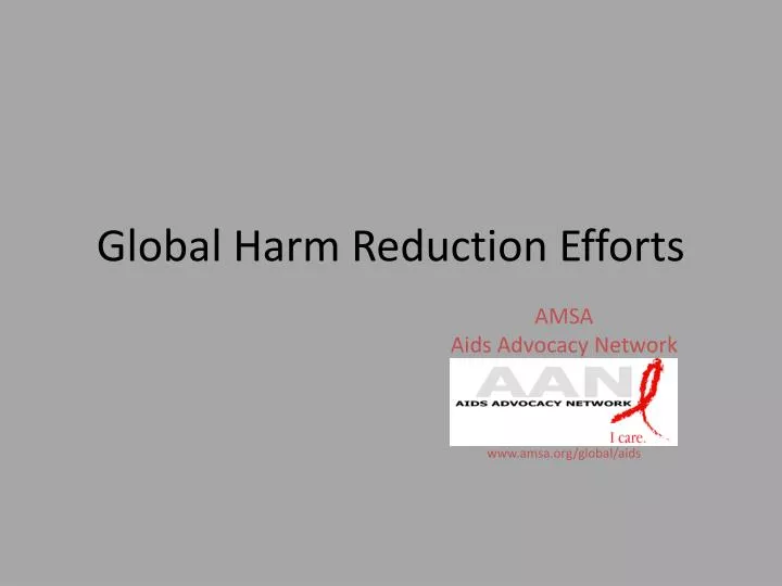global harm reduction efforts