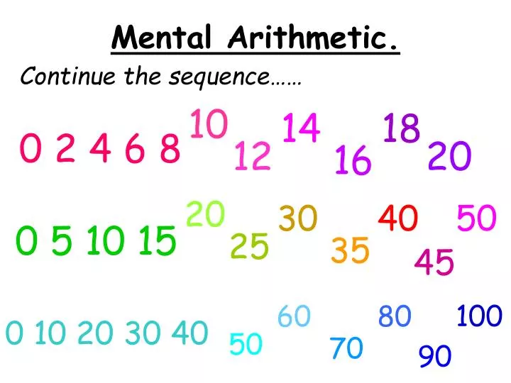 mental arithmetic
