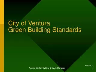 City of Ventura Green Building Standards