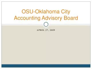 OSU-Oklahoma City Accounting Advisory Board