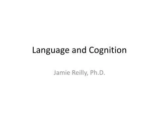 Language and Cognition