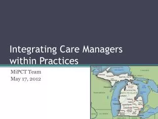 Integrating Care Managers within Practices