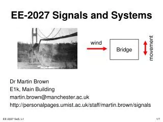 EE-2027 Signals and Systems
