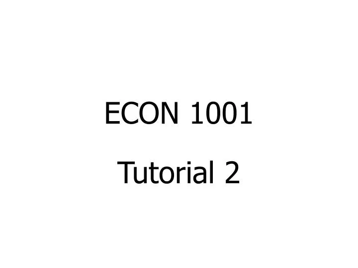 econ 1001