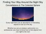 Finding Your Way Around the Night Sky