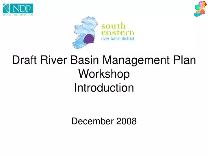 draft river basin management plan workshop introduction